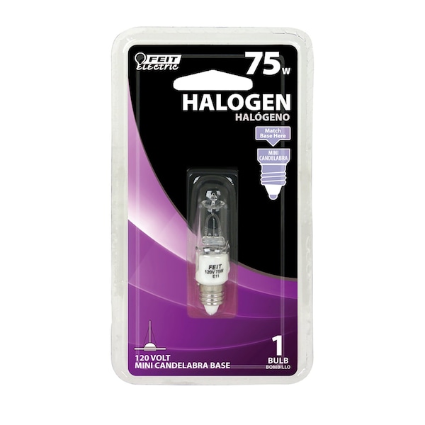 Feit Electric Feit 75 W T4 Tubular Halogen Bulb 1050 lm Warm White 1 pk BPQ75/CL/MC/RP - main